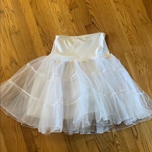 Grace Karin White Mini Tiered Skirt Fit and Flare Tulle